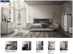 ESF Furniture - Mia 3 Piece King Size Bedroom Set in Silver Grey - MIAKSBED-3SET