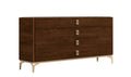 ESF Furniture - Eva Dresser in Rich Tobacco Walnut - EVADRESSER