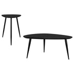Odessa Triangular Solid Wood Coffee Table Black