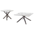 Carvell Square Sintered Stone Top Coffee Table Mirage White