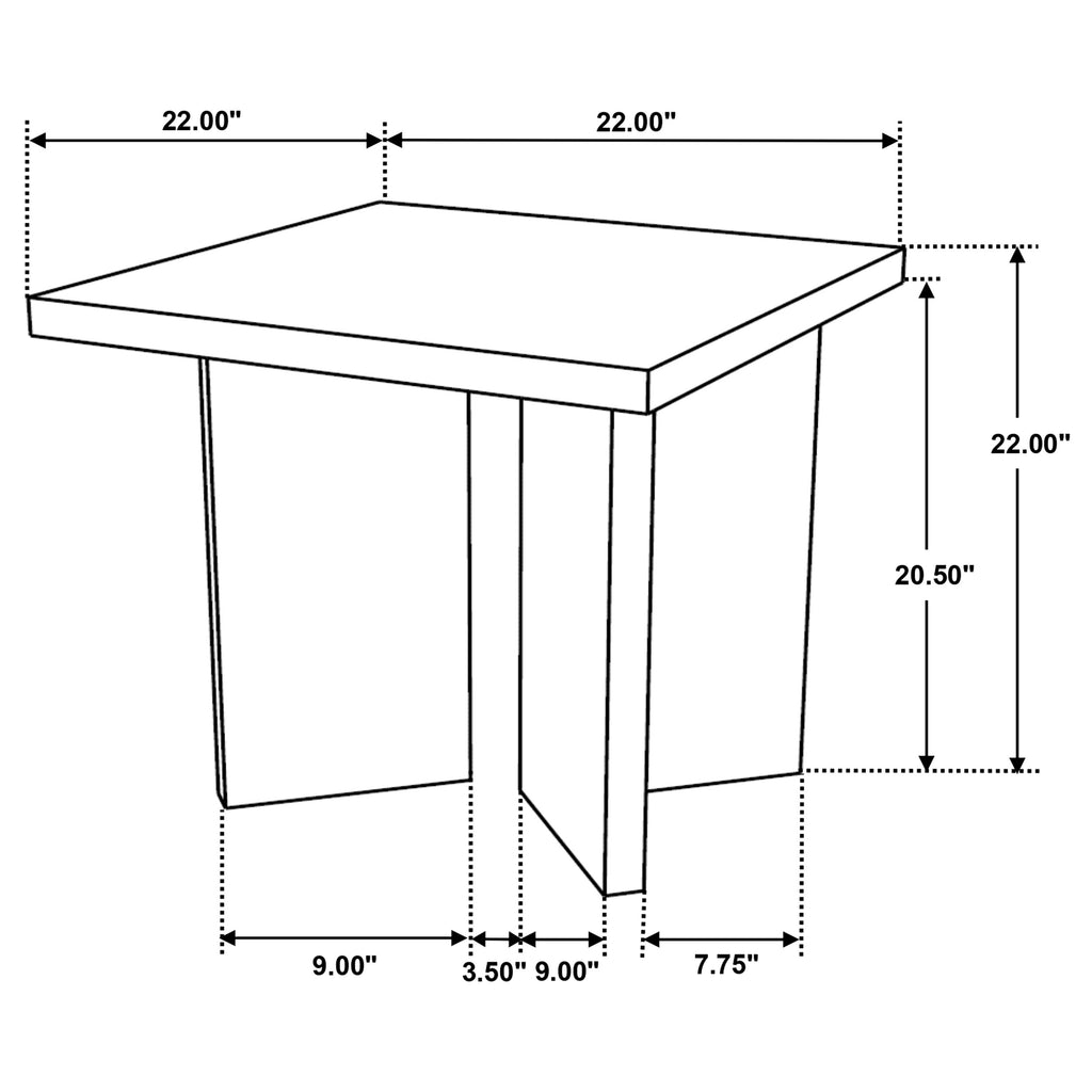 Andando Mango Brown End Table