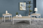 Stacie 3-piece Coffee Table Set Distressed Pine and White - 709950