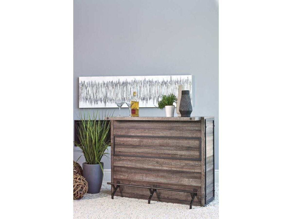 Joe 5-shelf Composite Wood Home Bar Wine Cabinet Aged Oak