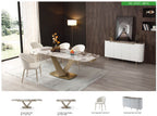 ESF Furniture - 93 - 7 Piece Dining Table Set in Golden Champagne - 93DININGTABLE-7SET