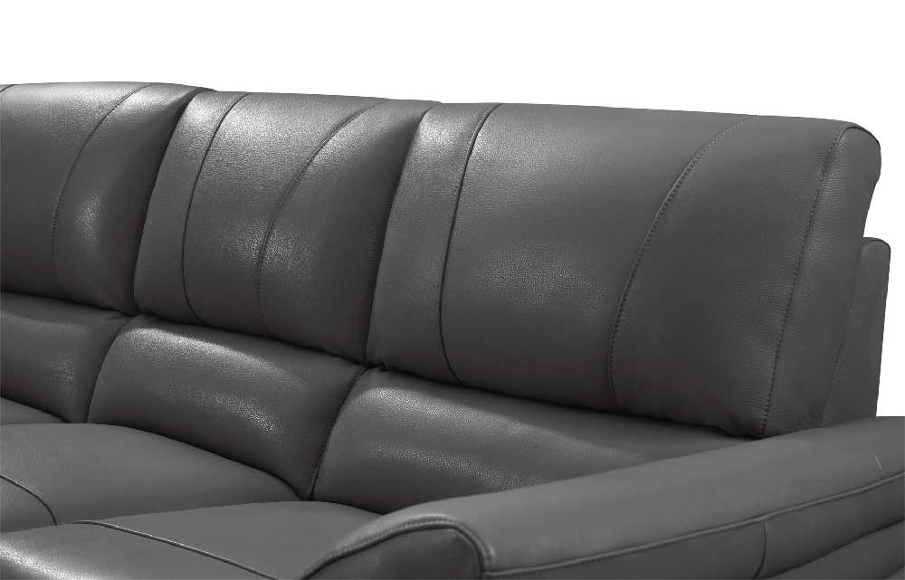 ESF Furniture - 2934 Loveseat w/ 2 Electric Recliner in Dark Grey - 29342DARKGREY