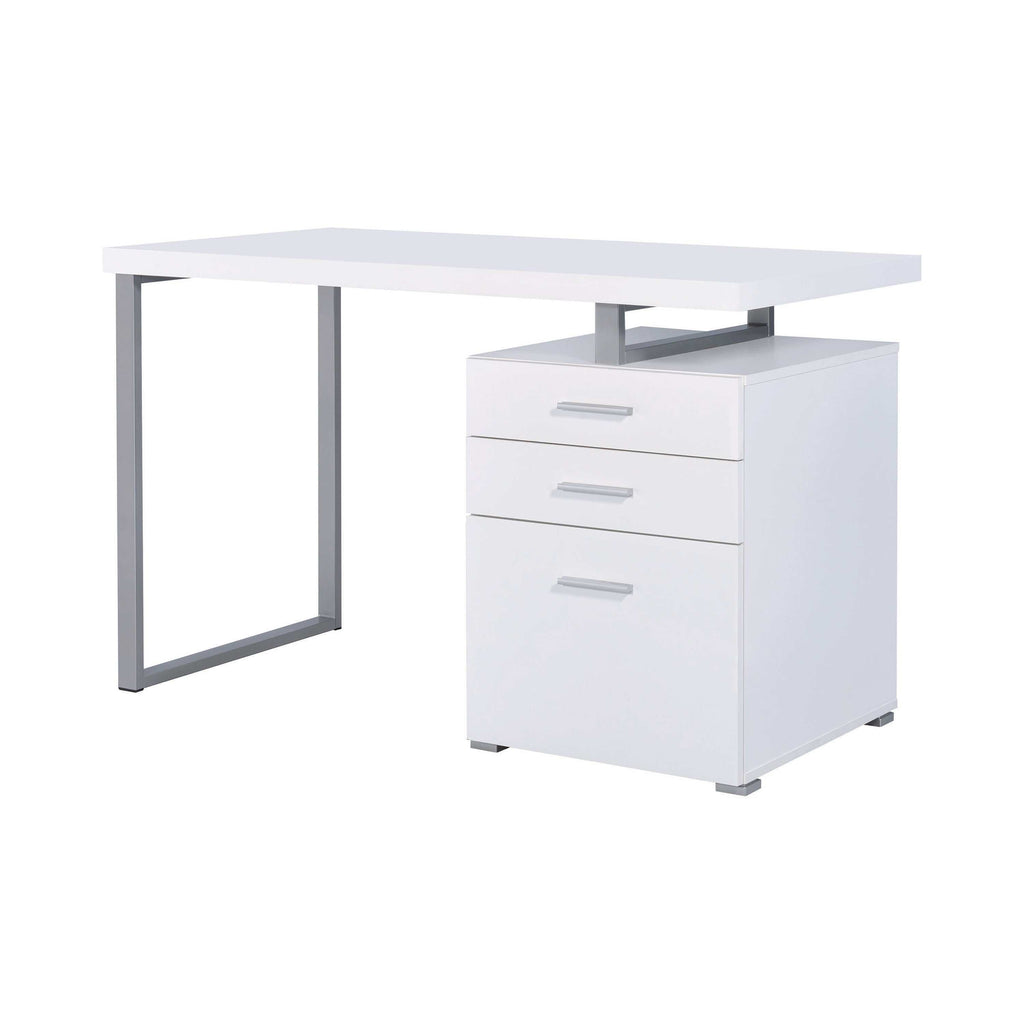 Brennan 47-inch 3-drawer Office Computer Desk White