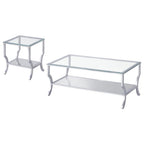 Saide Rectangular Glass Top Coffee Table Chrome