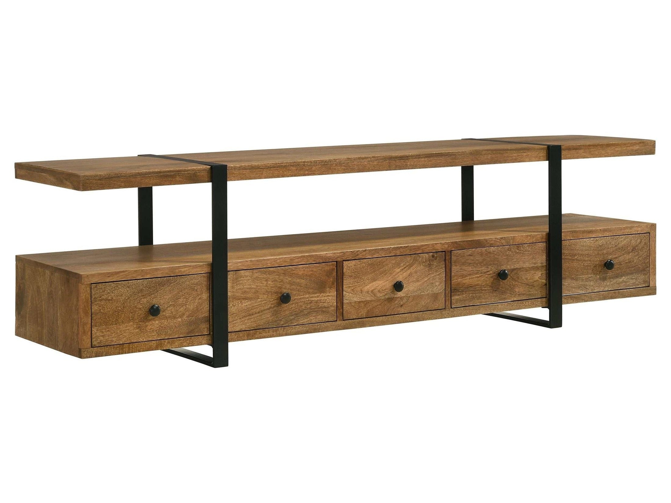 Otto 5-drawer Mango Wood 70-inch TV Stand Media Console Brown