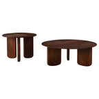 Dale Round Solid Mango Wood Coffee Table Brown