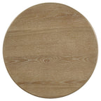 Adina Distressed Light Brown Round Wood Side End Table