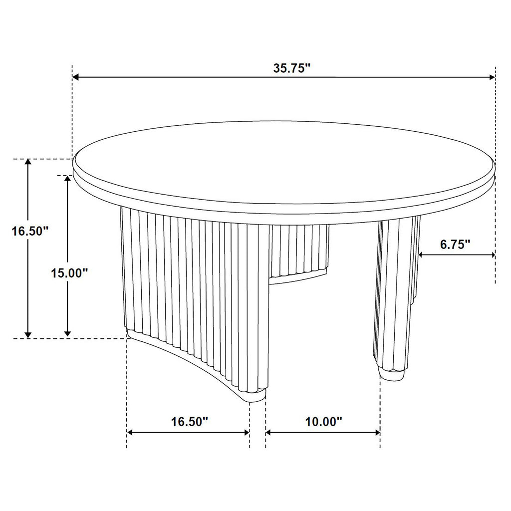 Adina Distressed Round Coffee Table