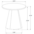 Franklin Round Wood Pedestal Side End Table Grey and Dark Brown