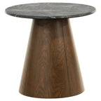 Franklin 36-inch Round Pedestal Coffee Table Grey and Dark Brown