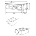 Persia Natural Sheesham 6Drawer Storage Coffee Table
