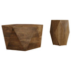 Zalika Hexagonal Solid Mango Wood Coffee Table Natural