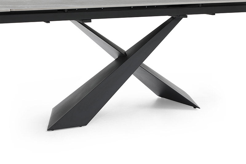 ESF Furniture - 9422 - 7 Piece Dining Table Set in Dark Grey - 9422TABLE-7SET
