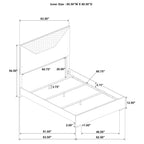 Ives Eastern King Panel Bed LED Headboard White High Gloss