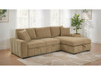 Pastrana Upholstered Sleeper Sectional Sofa RAF Chaise Camel