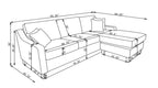 Mcloughlin Upholstered Sloped Arm Sectional Sofa Platinum