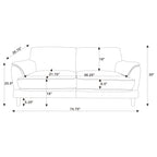 Selma 2-piece Velvet Upholstered Crescent Arm Sofa Set Rust