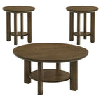Ottowa 35-inch Round Wood Cocktail Coffee Table Brown