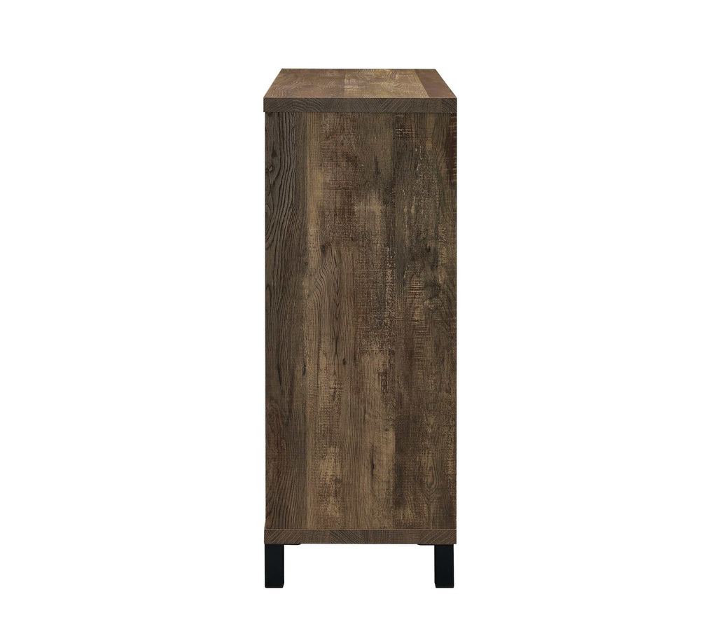 Arlington Sliding Door Home Bar Wine Cabinet Rustic Oak