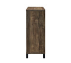 Arlington Sliding Door Home Bar Wine Cabinet Rustic Oak