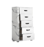 ESF Furniture - Anna 6 Piece Queen Bedroom Set in White-Grey - ANNASTATUSQS-6SET