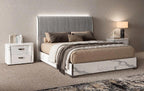 ESF Furniture - Anna King Size Bed in White-Grey - ANNASTATUSKS