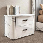 ESF Furniture - Anna 6 Piece Queen Bedroom Set in White-Grey - ANNASTATUSQS-6SET