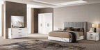 ESF Furniture - Anna 3 Piece Queen Bedroom Set in White-Grey - ANNASTATUSQS-3SET