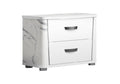 ESF Furniture - Anna Nightstand in White-Grey - ANNASTATUSNS