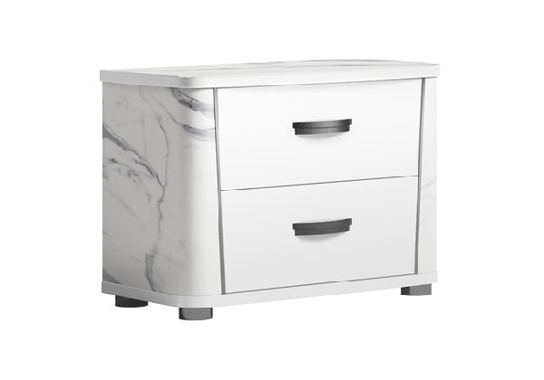 ESF Furniture - Anna 5 Piece Queen Bedroom Set in White-Grey - ANNASTATUSQS-5SET