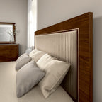 ESF Furniture - Eva 5 Piece King Bedroom Set in Rich Tobacco Walnut - EVAKSBED-5SET