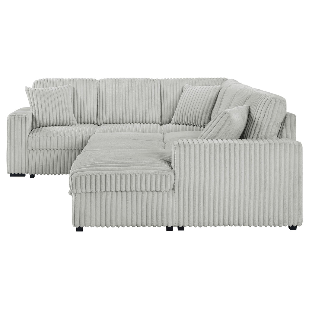 Devonshire Sleeper Sectional Sofa Storage Chaise Camel