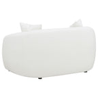 Isabella 2-piece Faux Sheepskin Upholstered Sofa Set Natural