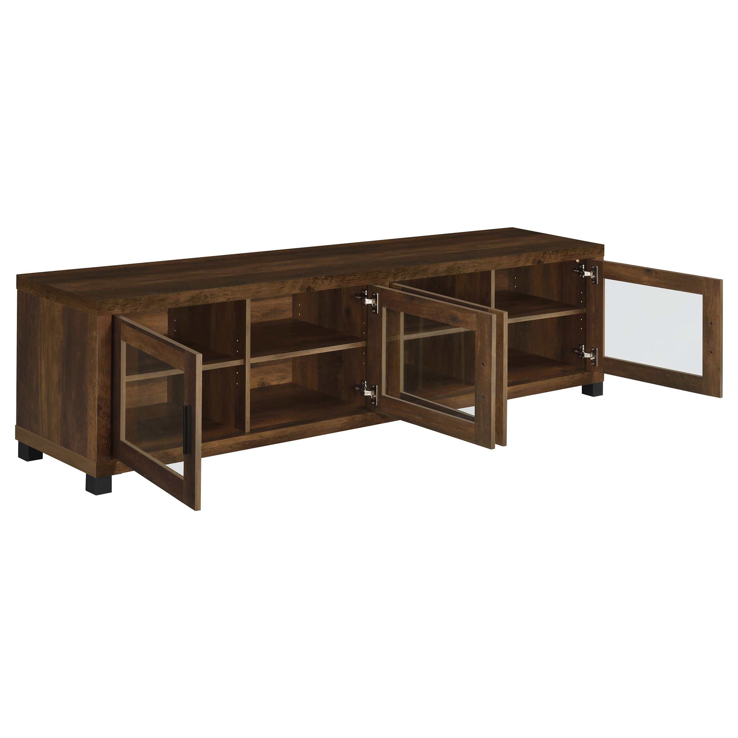Sachin 4-door Engineered Wood 79-inch TV Stand Distressed Pine