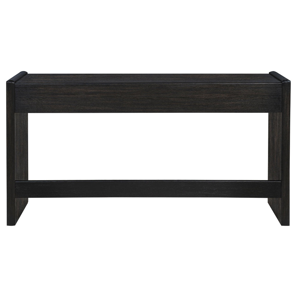 Leandro 2-drawer Home Office Writing Desk Burnished Black