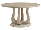 Trofello Round 60-inch Pedestal Dining Table White Washed