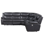Sycamore Upholstered Power Reclining Sectional Sofa Brown
