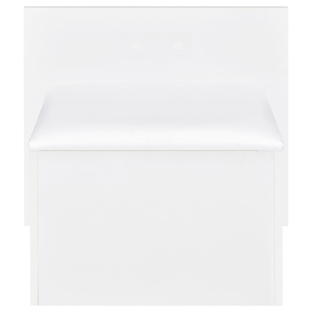 Flora 2-drawer Vanity Set with LED Mirror White High Gloss