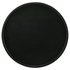 Ixia Round Solid Mango Wood Accent Side Table Black Stain