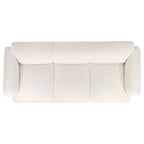 Dorset 2-piece Upholstered Round Track Arm Sofa Set White