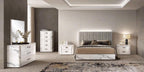 ESF Furniture - Anna Dresser with Mirror in White-Grey - ANNASTATUSDRESSER-MIRROR