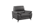 ESF Furniture - 2934 Living Room 3 Piece Living w/Electric Recliner Room Set in Dark Gray - 29343DARKGREYSLC-3SET
