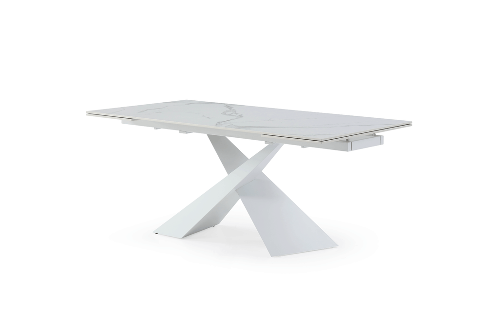 ESF Furniture - 9113 Dining Table 7 Piece Dining Room Set - 9113DTWHITE-7SET