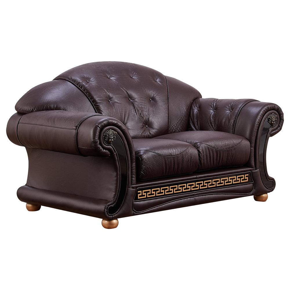 ESF Furniture - Apolo 3 Piece Living Room Set in Brown - APOLO3BROWN