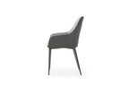 ESF Furniture - 9087 Dining Table 7 Piece Dining Room Set in Dark Gray - 9087TABLEDARKGREY-7SET