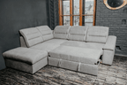 ESF Furniture - Oliver Sectional w/ Bed and Storage in Gray - OLIVERSECTIONALRIGHT