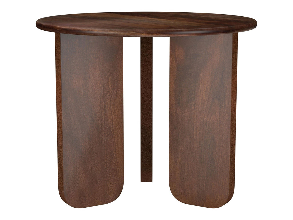 Dale Round Solid Mango Wood Coffee Table Brown